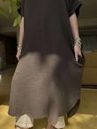 Made in Italy Paulo Pillow Cotton Shirt Dress Dark Chocolate